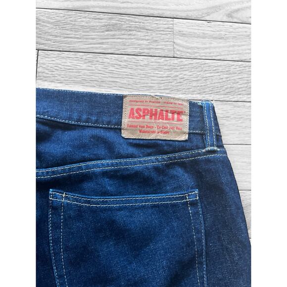 Straight Leg RAW SELVEDGE Denim Jeans Size 34 Asphalte - Picture 5 of 6
